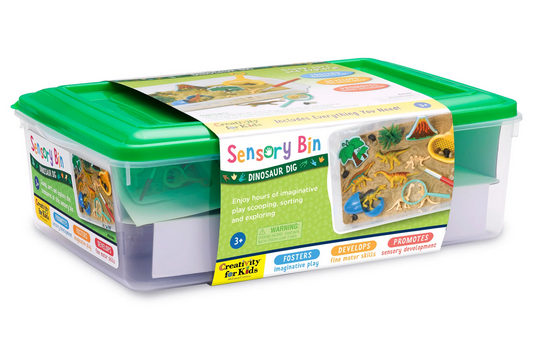 Sensory Bin Dinosaur Dig
