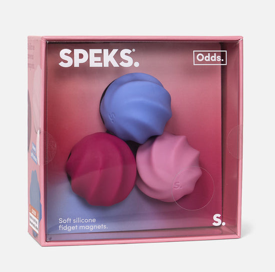 Speks Odds Soft Silicone Fidget Magnets - Pink Swirls