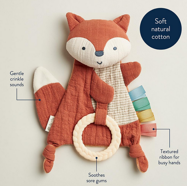 Fox Bitzy Crinkle Baby Toy