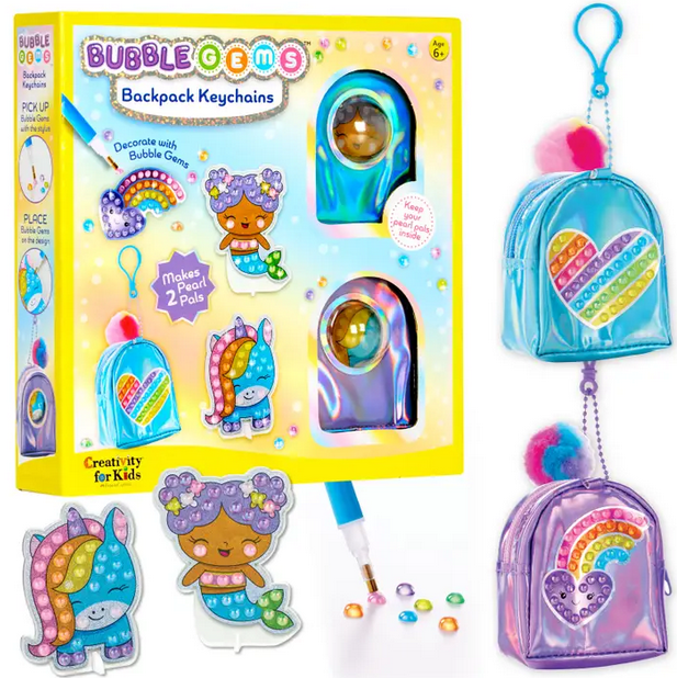 Bubble Gems Backpack Keychains Diamond Painting Kit