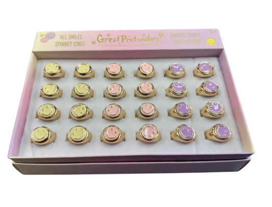 *All Smiles Spinner Rings 24pcs, Assorted
