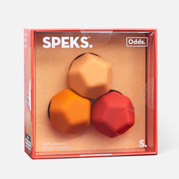 Speks Odds Soft Silicone Fidget Magnets - Orange Planes