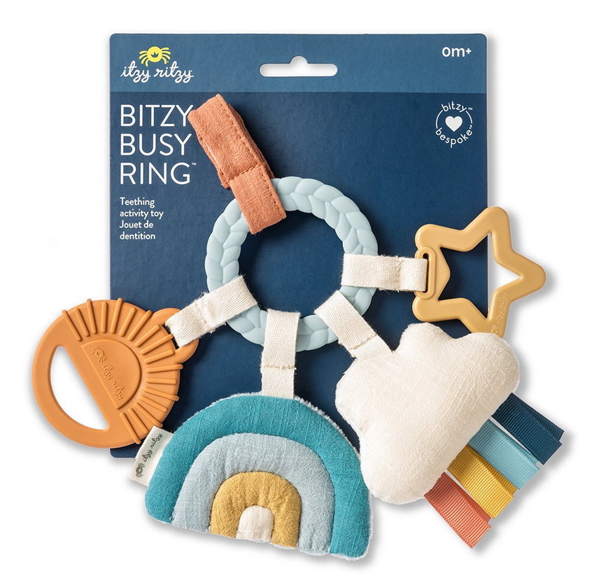 Bitzy Busy Ring Teeting Activty Toy - Rainbow