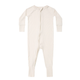 Cream Small Ribbed Zip Romper