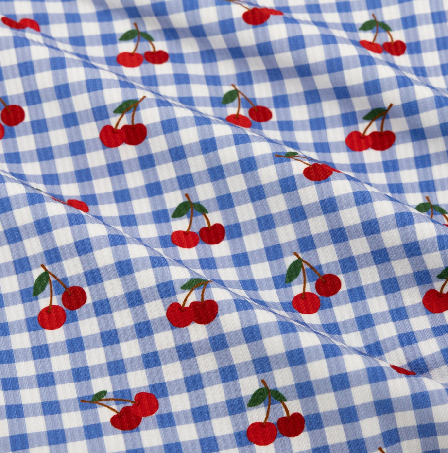 Vintage Cherries Small Ribbed Shorts Two-Piece Set