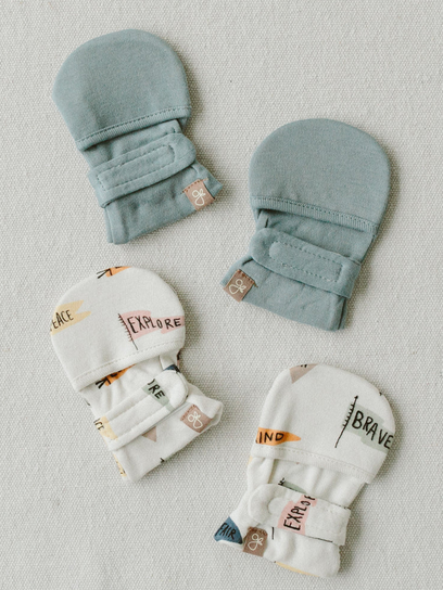 2-Pack Baby Mitts - Poolside + Affirmations | 0-3