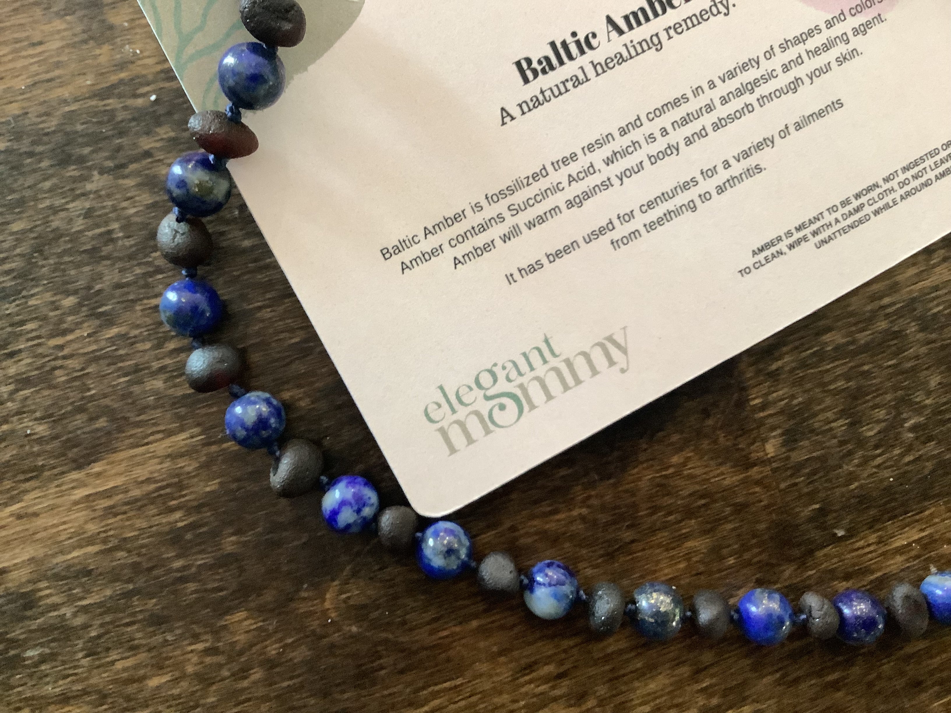 EM Baltic Amber 15" Molasses + Lapis Lazuli