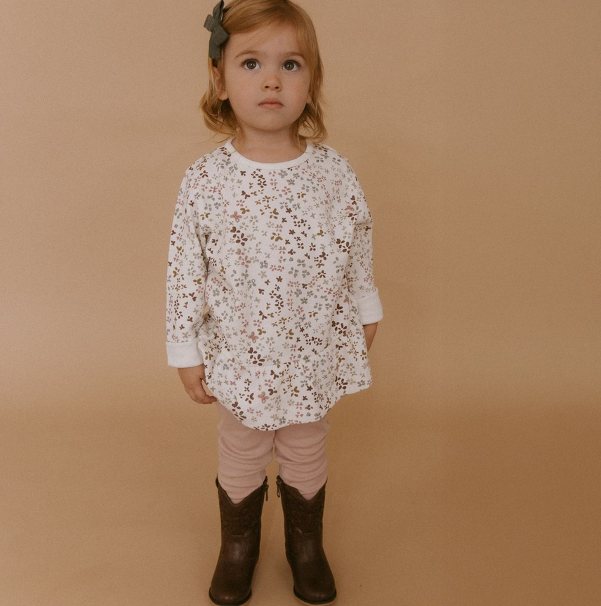 Organic Peplum Top & Leggings Set - Garden