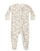 ZIP LONG SLEEVE SLEEPER FOOTIE FLORAL VINE