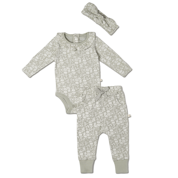 Organic Ruffle Onesie & Pants Set - Wildsage