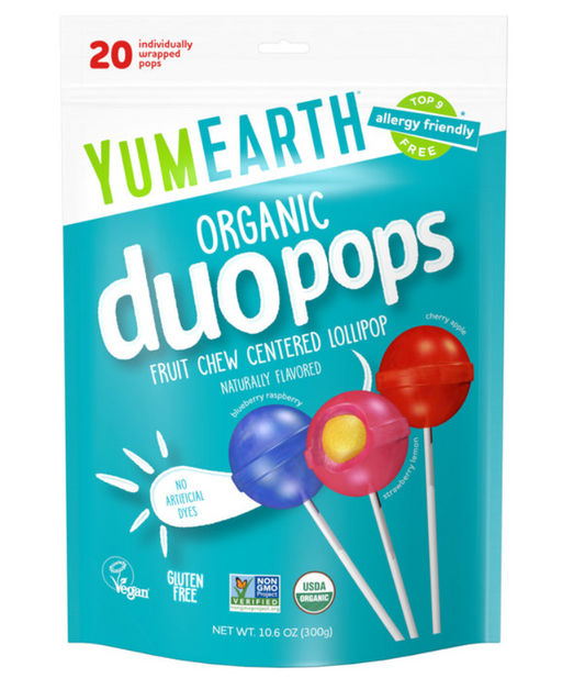 YumEarth Organic Assorted Flavor DuoPops 20 count