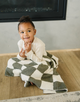 Green Checkered Plush Blanket