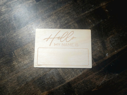 Baby "Hello My Name Is" Plaque