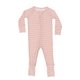 Blush Small Stripe Ribbed Zip Romper