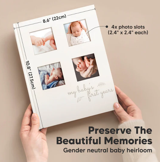 Babies First Years Memory Book -Alpine White