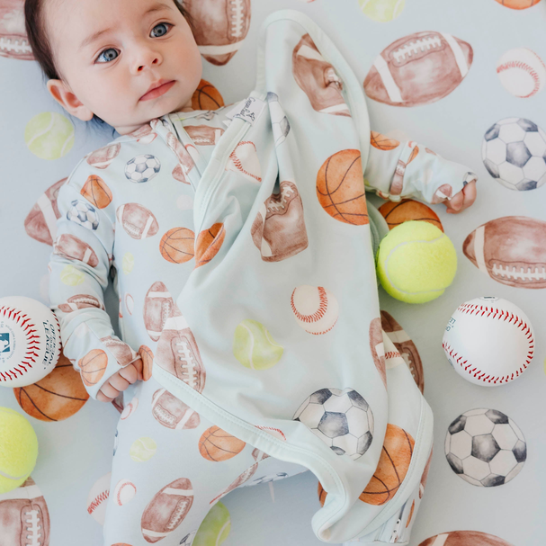 THREE-LAYER SECURITY BLANKET SINGLE - SPORTS MEDLEY
