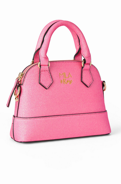 Neon Pink Glitter Girl's Crossbody Purse