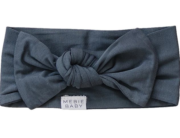 Charcoal Organic Cotton Ribbed Head Wrap