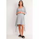 Maternity Nursing Dress & Robe Set-Heather Gray
