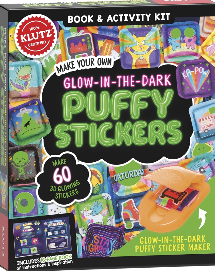 MAKE YOUR OWN GLOW IN  THE DARK PUFFY STICKERS KIT