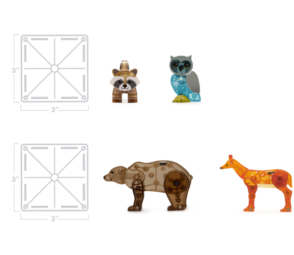 Forest Animals 25- Piece Magna-Tiles Set