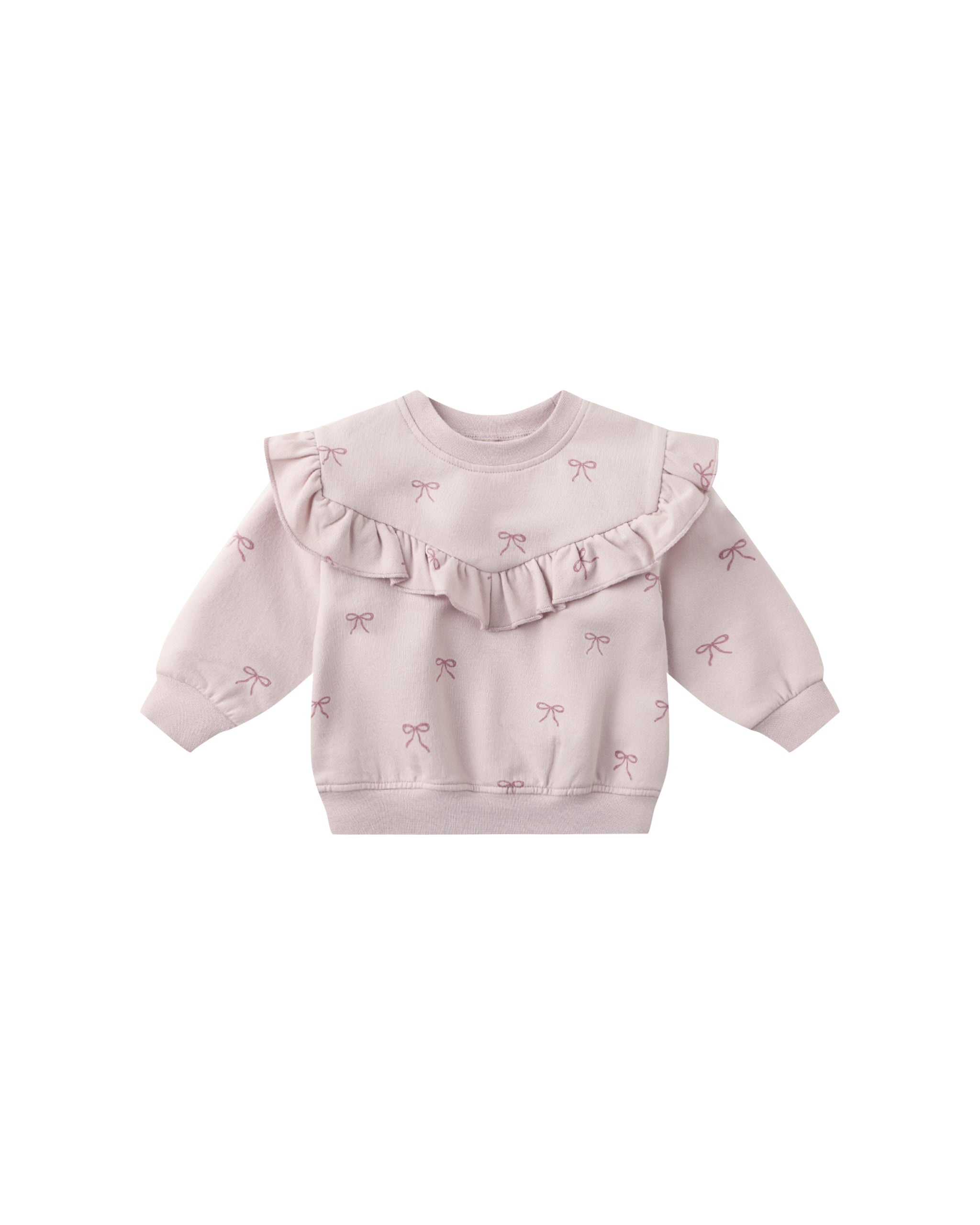 RUFFLE FLEECE SWEATSHIRT || BOWS