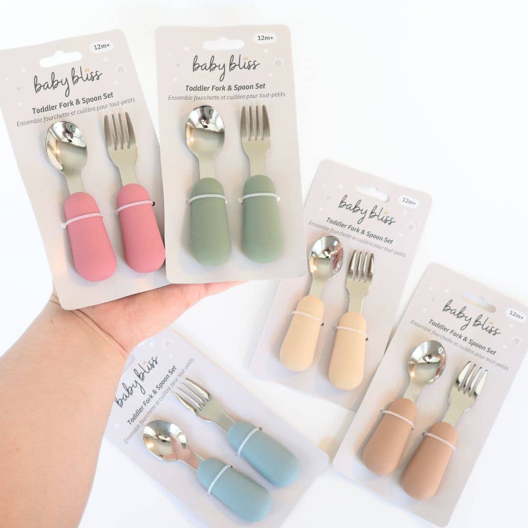 Stainless Steel & Silicone Silverware-Almond