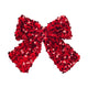 Sequin Velvet Christmas Red Bow Clip