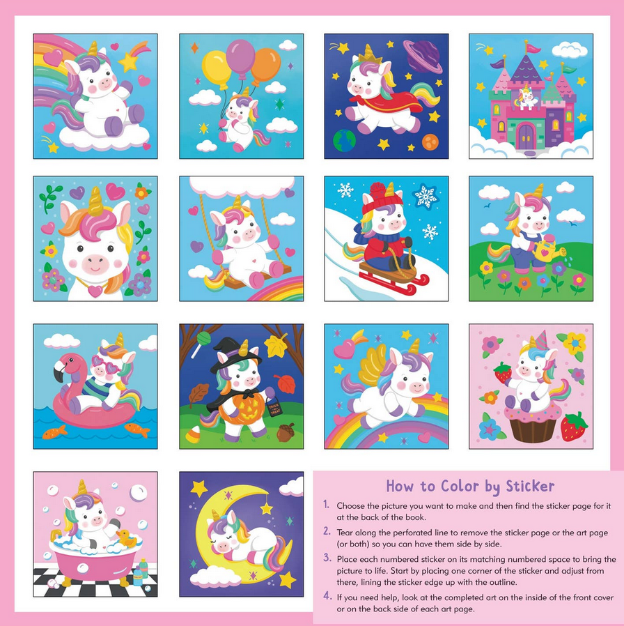 My First Color-By-Sticker Book -- Baby Unicorn Sparkles