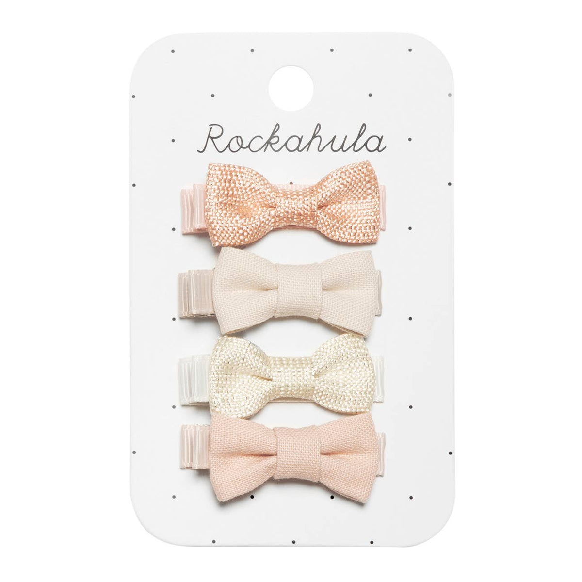 Linen Mini Bow Clips