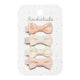 Linen Mini Bow Clips