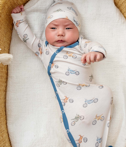 Ryder Motorcycle Newborn Knotted Gown