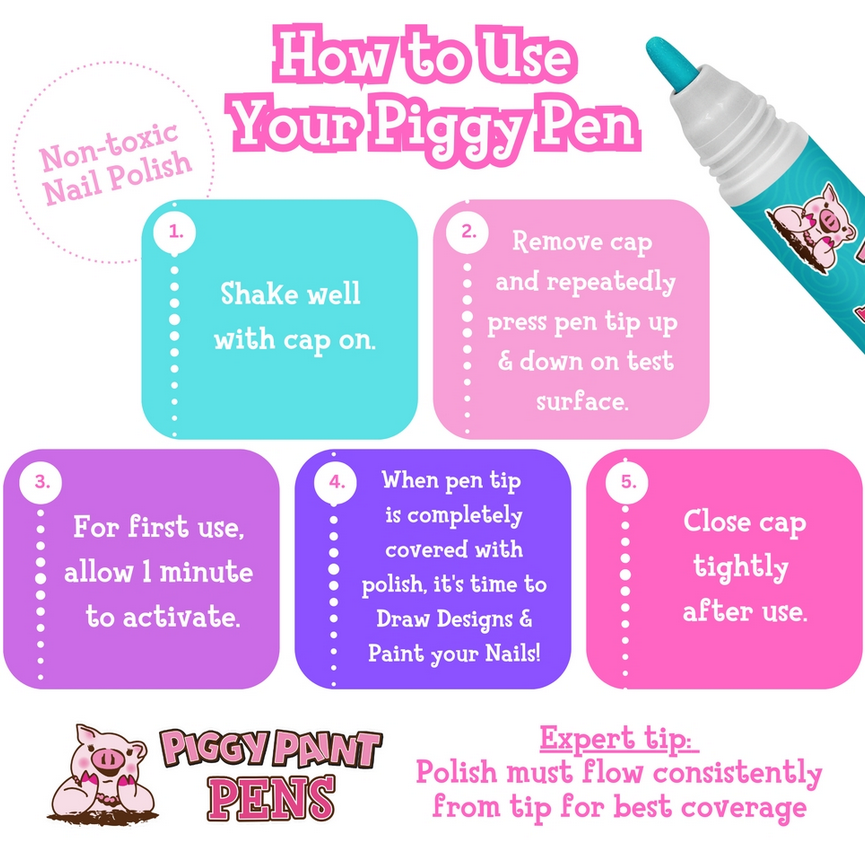 Twirly Teal  Piggy Paint Pen