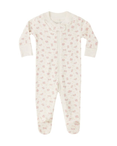 ZIP LONG SLEEVE SLEEPER FOOTIE FLOWER FIELD