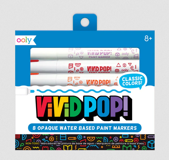 Vivid Pop! Water-Based Paint Markers: Classic - Set of 8