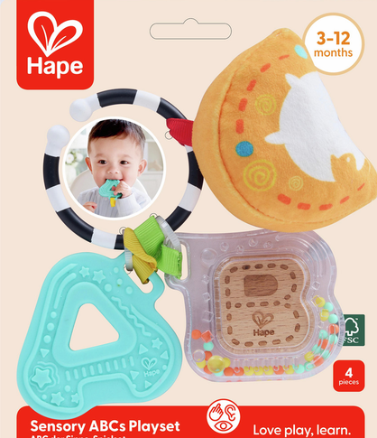 Sensory ABCs Playset - Teether, Rattle Toy