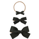 Raven Leather Bow Nylon- Medium