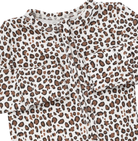 Leopard Rib - Convertible Romper
