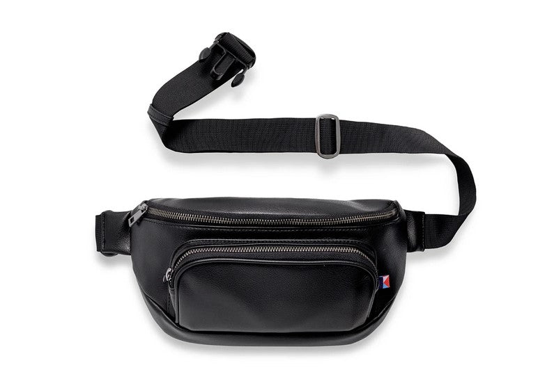 Kibou Diaper Belt Bag- Black Vegan Leather