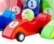 Pull-Back Wood Race Car-Red