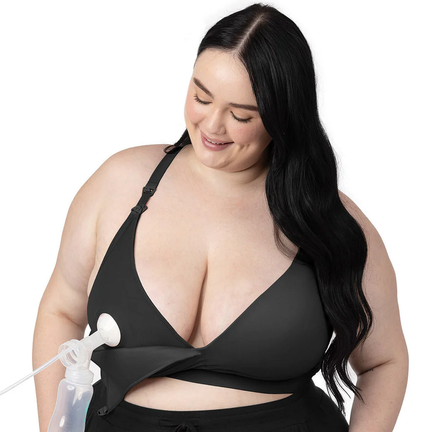Hands-free Pumping Bra with Convertible Straps
