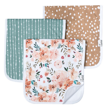 Copper Pearl Autumn Burp Cloths - Elegant Mommy