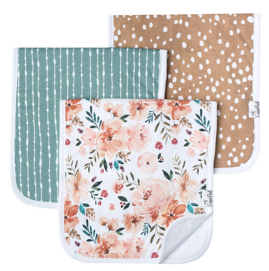 Copper Pearl Autumn Burp Cloths - Elegant Mommy