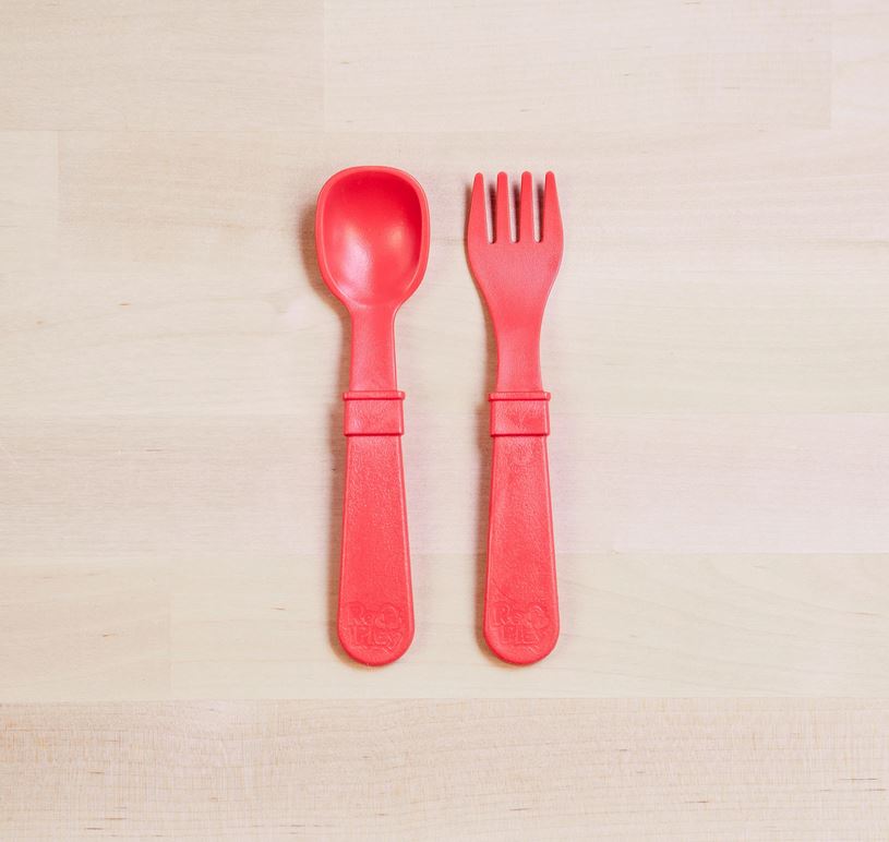 Replay, Toddler Utensil Fork and Spoon Set - Elegant Mommy