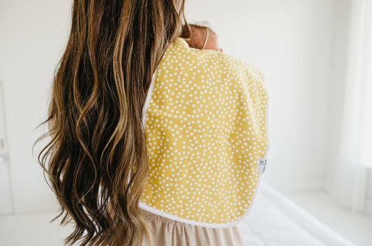 Copper Pearl Lemon Burp Cloth - Elegant Mommy