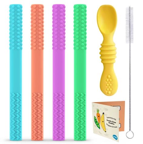 SensoMinds Sensory Teether Tube 4 Pack - Elegant Mommy