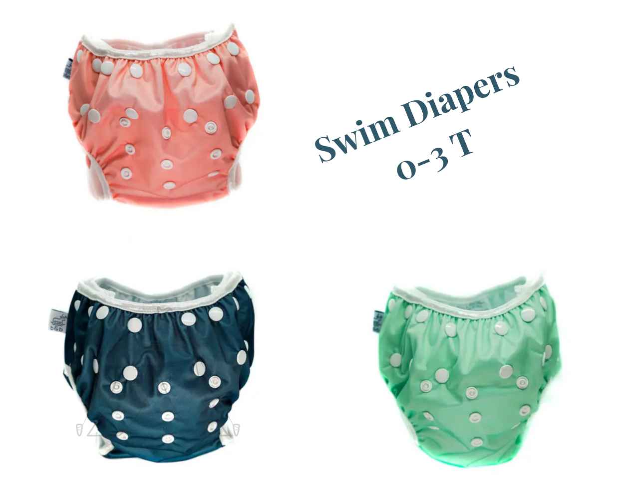 Solid Reusable Swim Diaper - 0-3T - Elegant Mommy