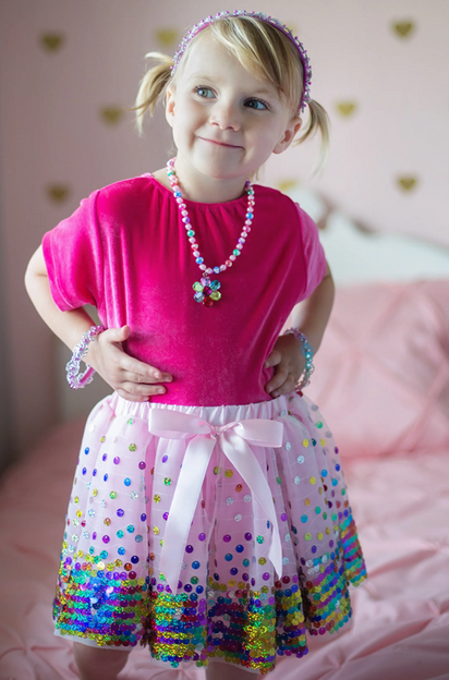 Party Fun Sequin Skirt, Size 4-6 - Elegant Mommy