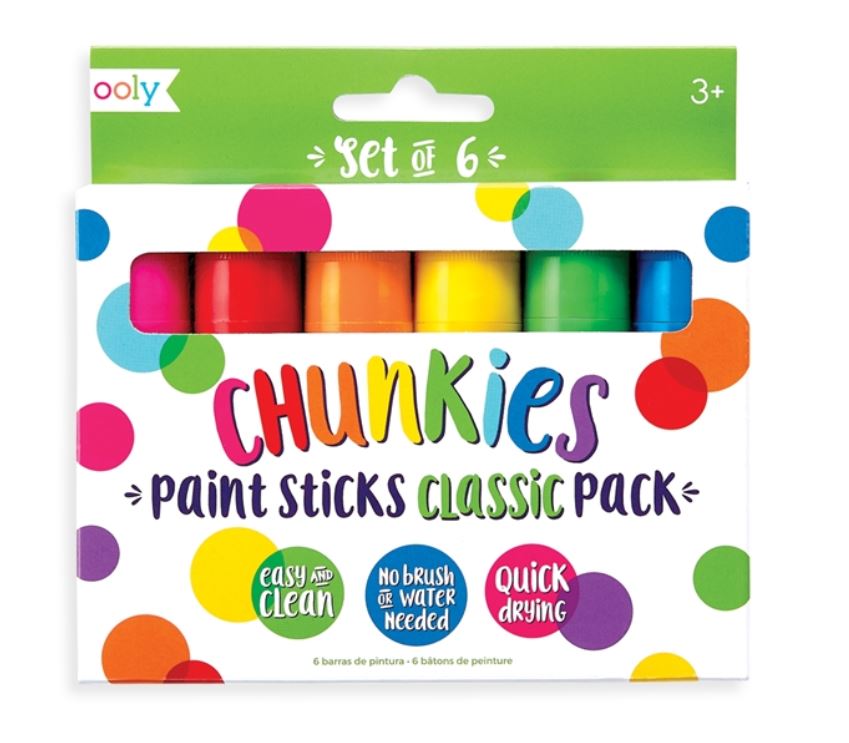 Ooly Chunkies Paint Sticks Classic - 6 Pack - Elegant Mommy