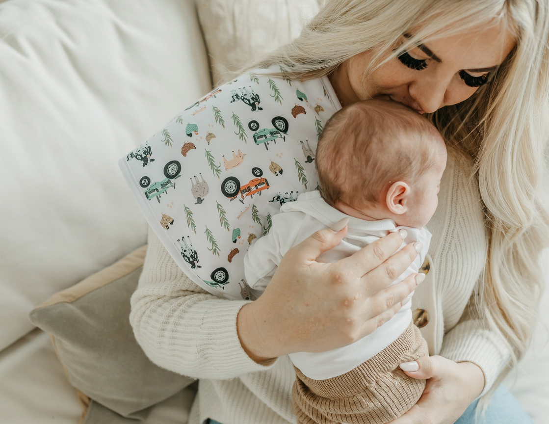 Copper Pearl Jo Burp Cloth - Elegant Mommy